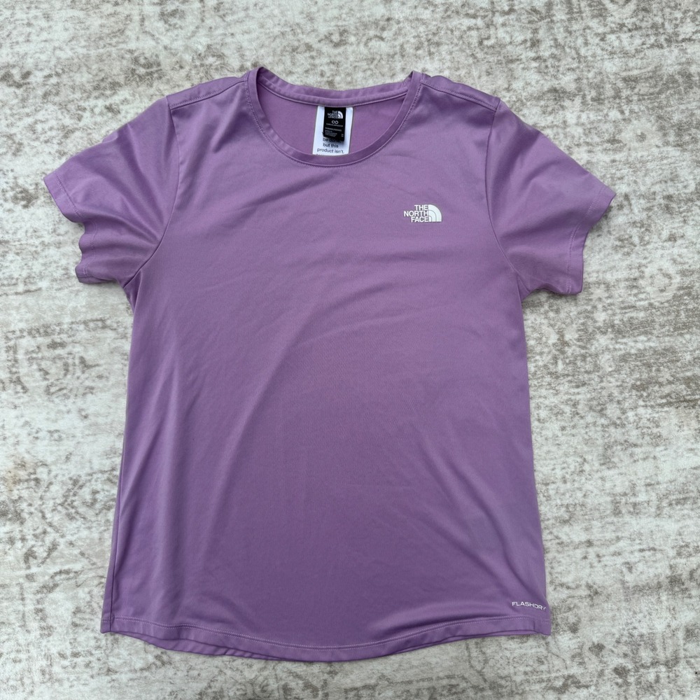 The North Face Womens FlashDry Circular Design Active Tee Purple Size M